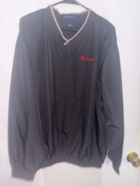 Velocity Budweiser V-Neck Windbreaker Pullover